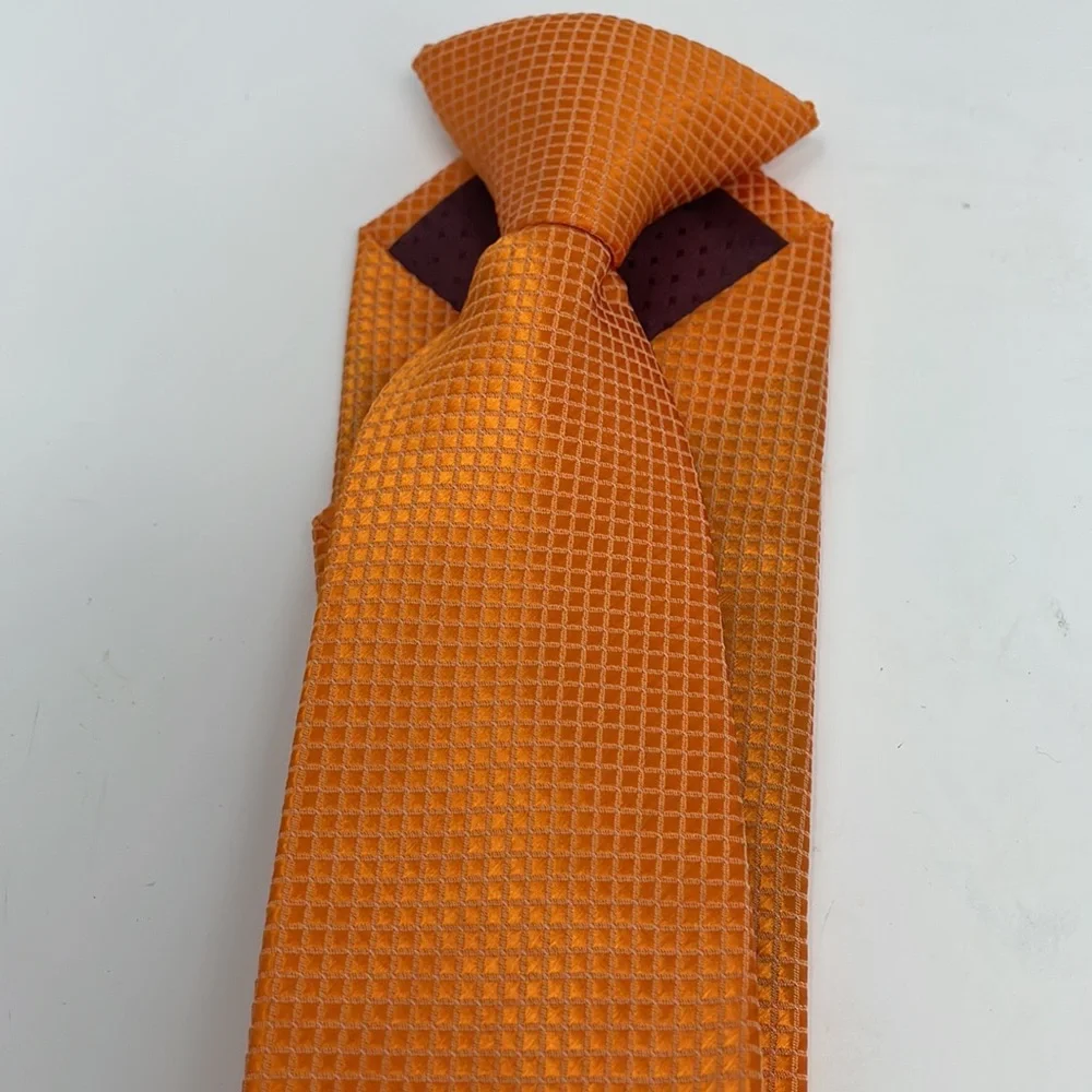 Lot of 4 Ties - 3 are clip on Orange, Purple/Pink, Blue/Green Sail Boat Blue
